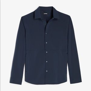 Slim Solid Temp Control Shirt Jacket
